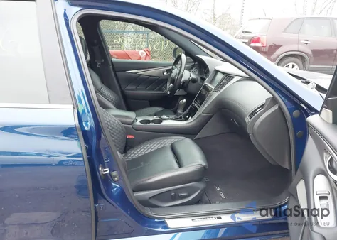 2018 Infiniti Q50 3.0T Red Sport 400 z USA, uszkodzony, nr VIN JN1FV7AR7JM480942